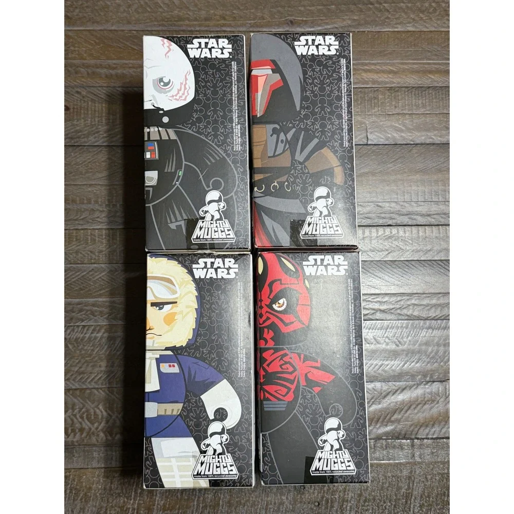 Hasbro Star Wars Mighty Muggs Vader Revan Han Maul Lot 4 Multi NIB 2008 Figures